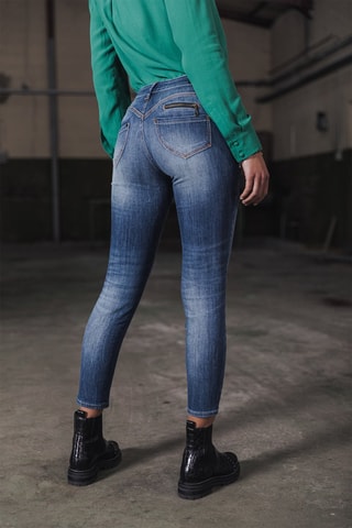 Jean 7/8 taille haute - Bleu