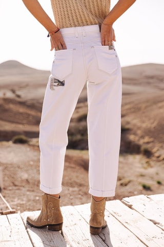 Pantalon 7/8 Maeva Andalousia - Blanc