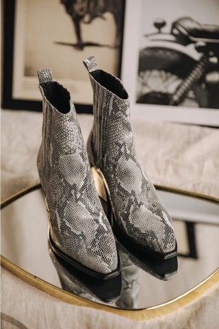 Bottines en cuir Teresa Phyton - Gris