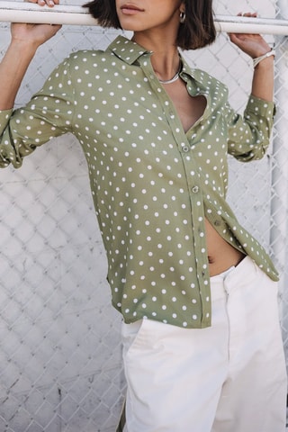 Chemisier - Vert et blanc