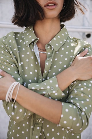 Chemisier - Vert et blanc