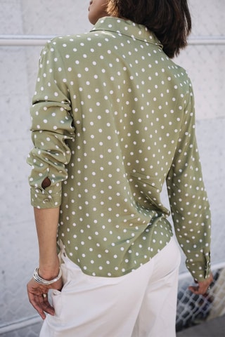 Chemisier - Vert et blanc