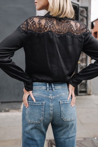 Jean flare taille haute Graciella S-SDM - Bleu