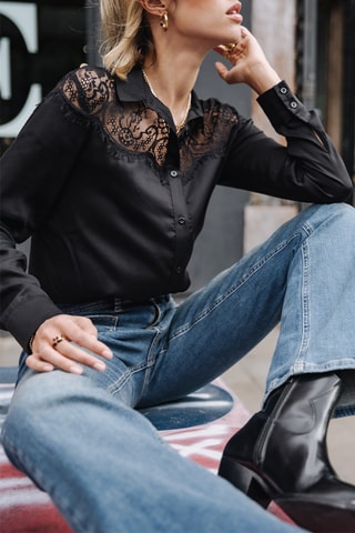 Jean flare taille haute Graciella S-SDM - Bleu