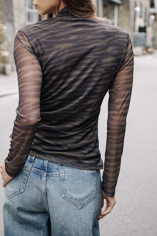 Top Thylane Blurry Zebra - Marron