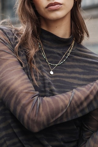 Top Thylane Blurry Zebra - Marron