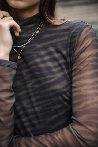 Top Thylane Blurry Zebra - Marron