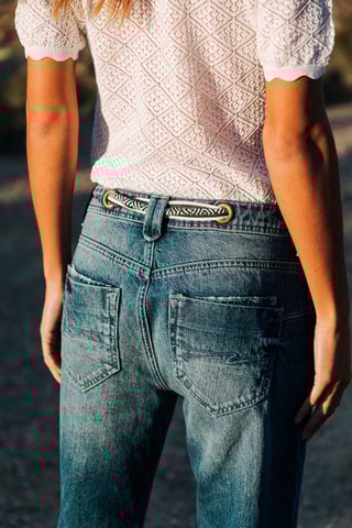 Jean boyfriend 7/8 Jannet - Bleu