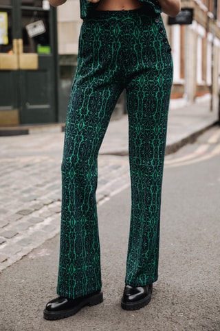 Pantalon Roma Baroca - Noir et vert