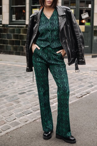 Pantalon Roma Baroca - Noir et vert