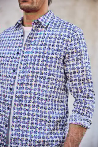 Chemise - Blanc et bleu