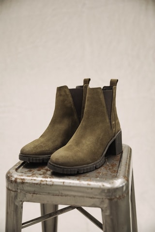 Bottines en cuir - Vert
