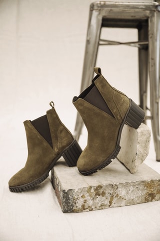 Bottines en cuir - Vert