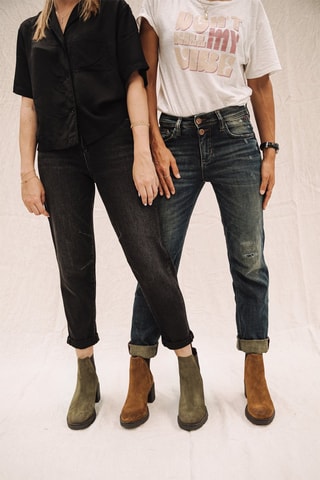 Bottines en cuir - Vert