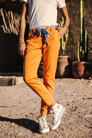 Pantalon slim 7/8 Claudia Felicita - Orange