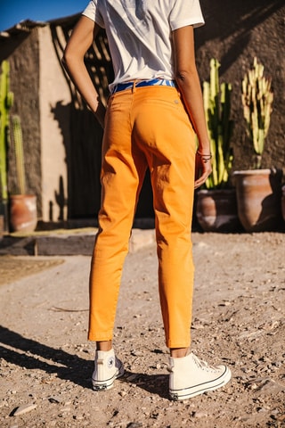 Pantalon slim 7/8 Claudia Felicita - Orange