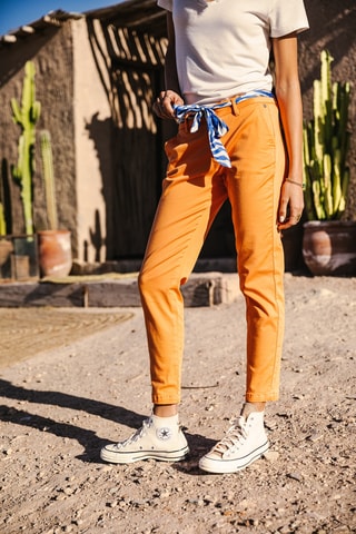 Pantalon slim 7/8 Claudia Felicita - Orange