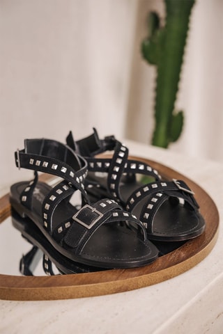 Sandales en nubuck - Noir