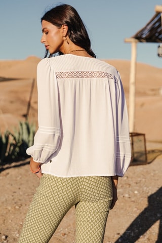 Blouse Tya Plain Color - Blanc