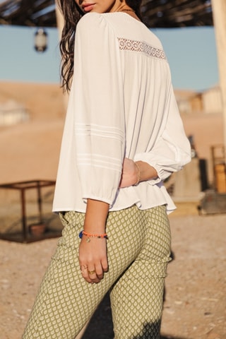 Blouse Tya Plain Color - Blanc