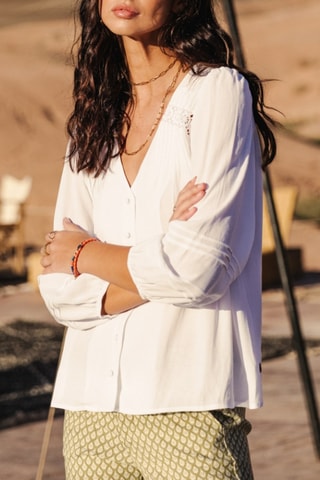 Blouse Tya Plain Color - Blanc