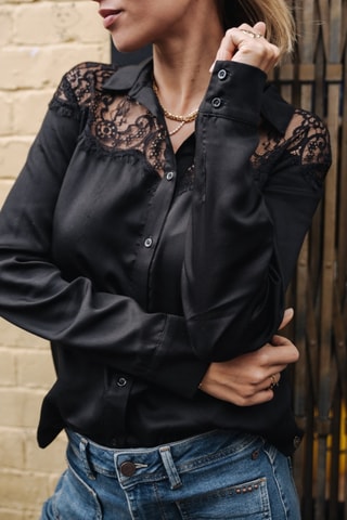 Chemisier Chanice Plain - Noir