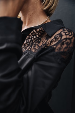 Chemisier Chanice Plain - Noir