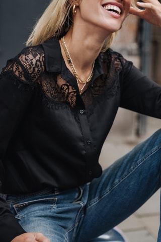 Chemisier Chanice Plain - Noir