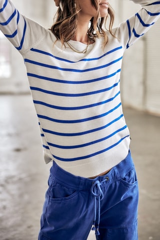 Pull Lea Stripes - Bleu et blanc