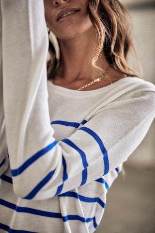 Pull Lea Stripes - Bleu et blanc