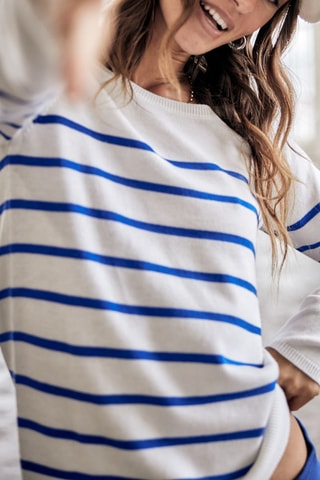 Pull Lea Stripes - Bleu et blanc