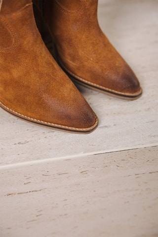 Santiags en nubuck - Marron