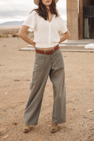 Jean wide legs - Gris