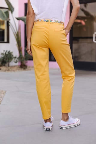 Pantalon slim 7/8 Claudia Felicita - Jaune