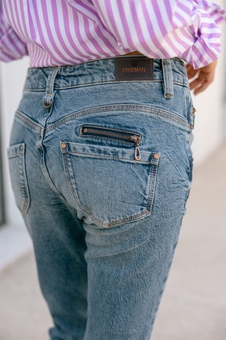 Jean 7/8 taille haute - Bleu