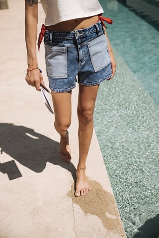 Short en jean - Bleu