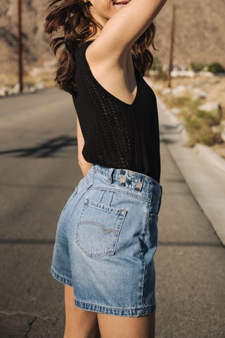 Short en jean - Bleu