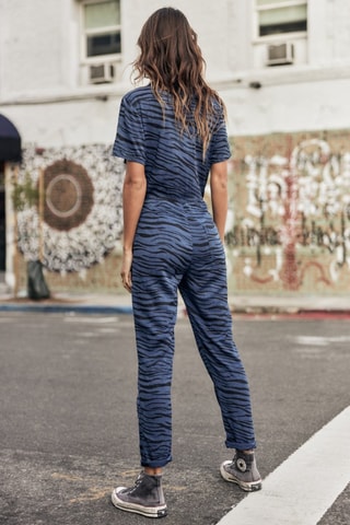 Combinaison 7/8 Tifany Zebrana - Bleu