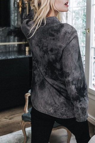 Chemisier tie and dye Charlise - Noir et gris