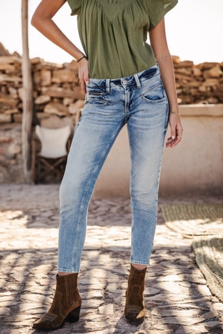 Jean 7/8 Alexa Cropped SDM - Bleu