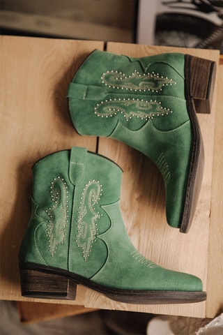 Bottines en nubuck Laurene Suede - Vert