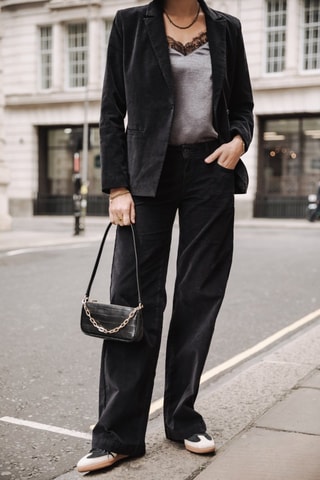 Pantalon Agatha Velvet - Noir