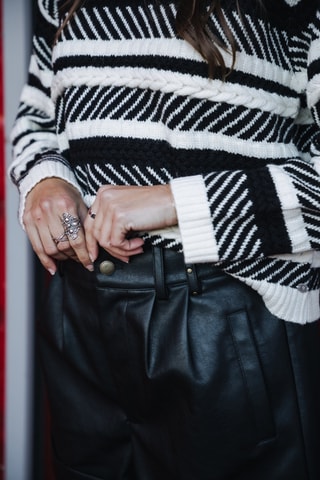 Pull en laine Paleo Chevron - Blanc