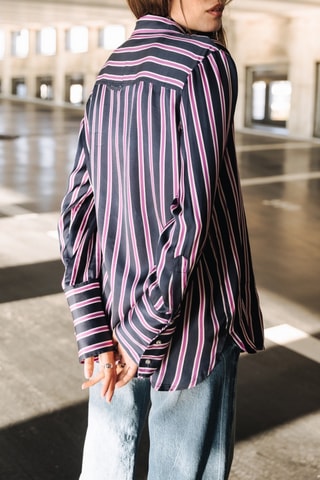 Chemise Chestine Stripes - Bleu et violet