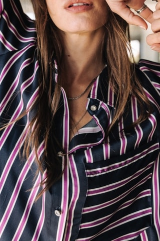 Chemise Chestine Stripes - Bleu et violet