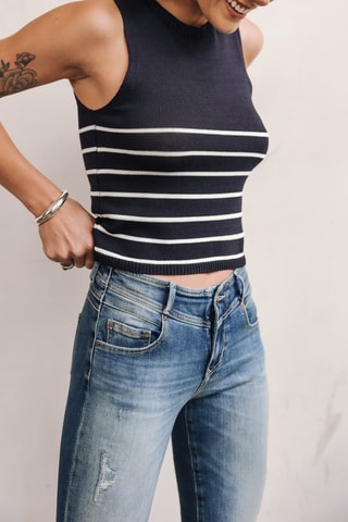 Jean cigarette 7/8 - Bleu