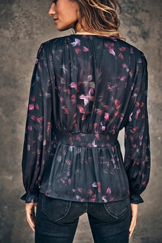 Top Braia Black Roses - Noir