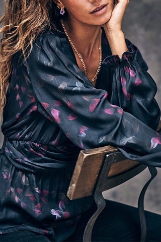 Top Braia Black Roses - Noir