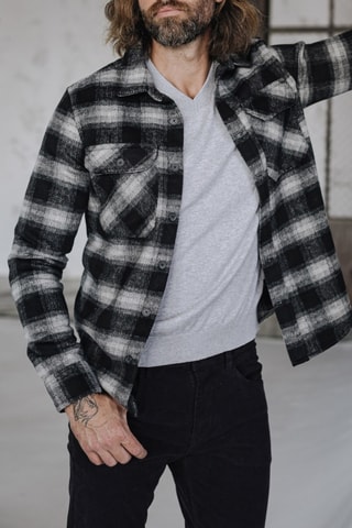 Surchemise Raven Donegal - Blanc et noir