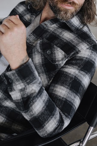 Surchemise Raven Donegal - Blanc et noir